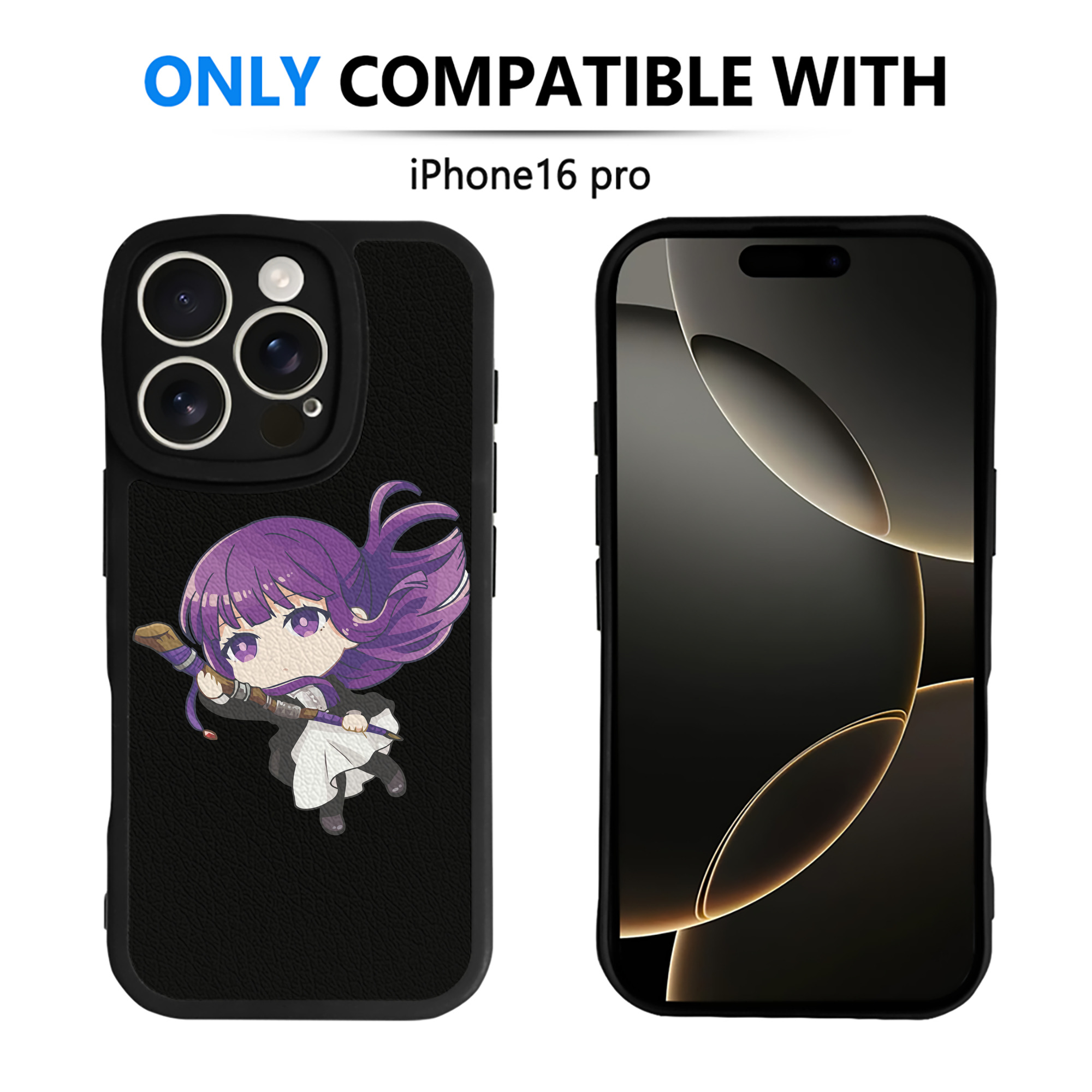 （画像用） 葬送のフリーレン Frieren 【iPhone 16シリーズ対応】シリコンスマホケース（レザー調） 材質：シリコン